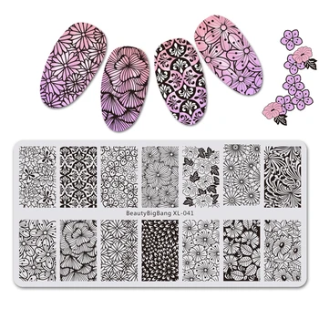 BEAUTYBIGBANG 6*12cm Rectangle Nail Art Stamp Template Flower Floral Image Pattern Printing Plate for Manicure Stencil
BEAUTYBIGBANG 6*12cm Rectangle Nail Art Stamp Template Flower Floral Image Pattern Printing Plate for Manicure Stencil
