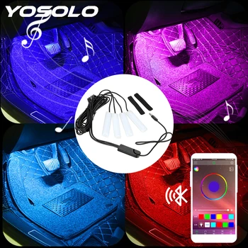 4pcs Car LED Dash Floor Foot Strip Light Bluetooth APP Sound Music Control USB Cigarette Lighter Adapter Auto Atmosphere Lamps
4pcs Car LED Dash Floor Foot Strip Light Bluetooth APP Sound Music Control USB Cigarette Lighter Adapter Auto Atmosphere Lamps