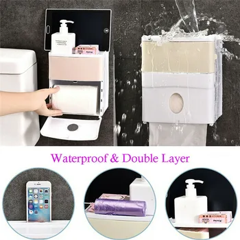 Portable Toilet Paper Holders Wall Mounted Waterproof Tissue Box Double Layer Multi-function Bathroom Toilet Paper Box
Portable Toilet Paper Holders Wall Mounted Waterproof Tissue Box Double Layer Multi-function Bathroom Toilet Paper Box