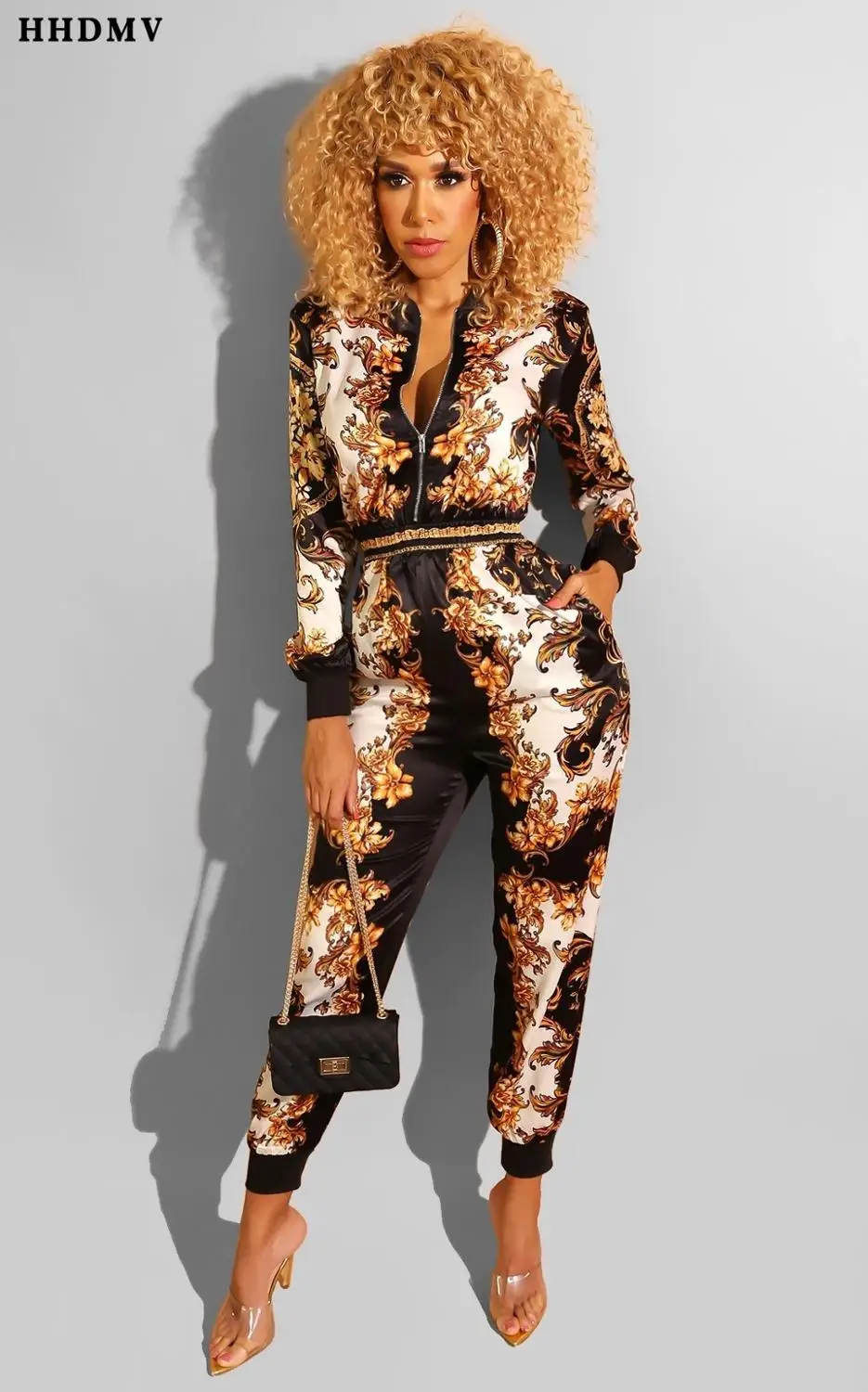 HHDMV YWJR0695 high street style jumpsuits long sleeve zipper pockets restoring ancient ways printed jumpsuits long pants
HHDMV YWJR0695 high street style jumpsuits long sleeve zipper pockets restoring ancient ways printed jumpsuits long pants