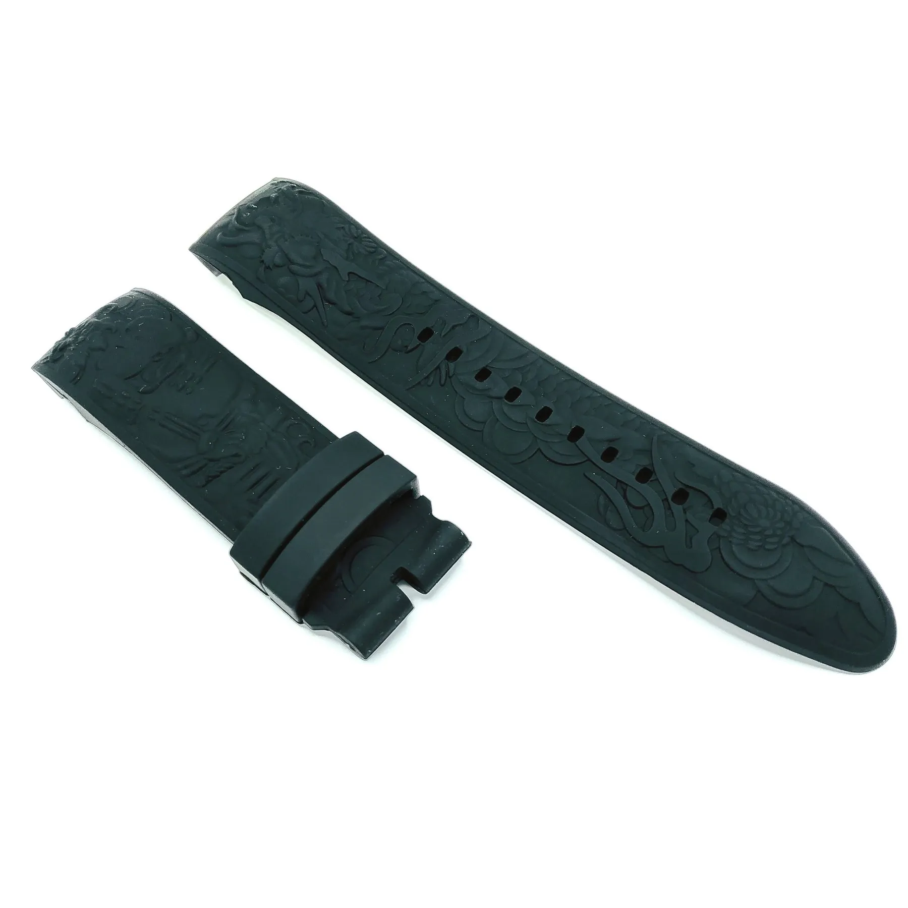 Ремешок резиновый для часов 212ZTD черный совместимый с Invicta Bolt Zeus Koi Fish 28209 26 мм 578INV |