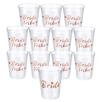 12pc High Quality Bride To Be Plastic Cup Bride Tribe Cups Bachelor Party Ladies Hen Party Bridal Shower Accessories
12pc High Quality Bride To Be Plastic Cup Bride Tribe Cups Bachelor Party Ladies Hen Party Bridal Shower Accessories