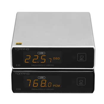 Topping E30 Hi-Res 32Bit/768kHz DSD512 DAC AK4493 DAC Chip Support USB/Optical/Coaxial input compact DAC Decoder
Topping E30 Hi-Res 32Bit/768kHz DSD512 DAC AK4493 DAC Chip Support USB/Optical/Coaxial input compact DAC Decoder