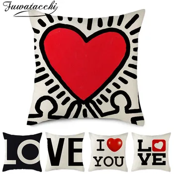 Fuwatacchi I Love You Pillow Cover Pure Linen Cushion Cover for Home Sofa Decorative Heart Pictures Pillowcase Couple Lover Gift
Fuwatacchi I Love You Pillow Cover Pure Linen Cushion Cover for Home Sofa Decorative Heart Pictures Pillowcase Couple Lover Gift