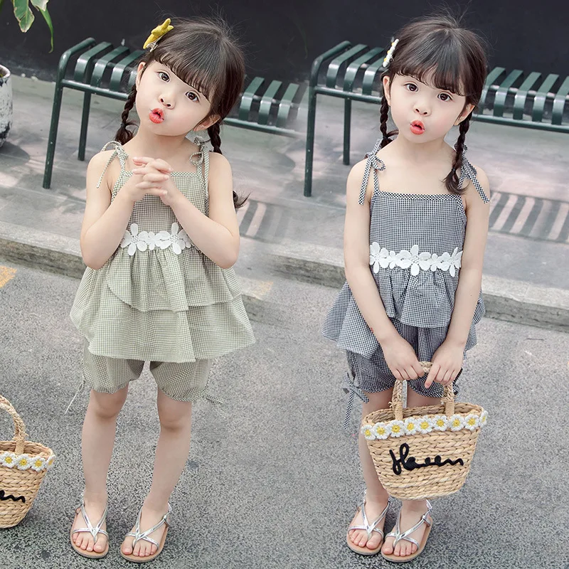Girls 2019 Summer New Style Korean-style Camisole Flower Two-Piece Set Childrenswear Children Baby Casual Clothes Fashion
Girls 2019 Summer New Style Korean-style Camisole Flower Two-Piece Set Childrenswear Children Baby Casual Clothes Fashion