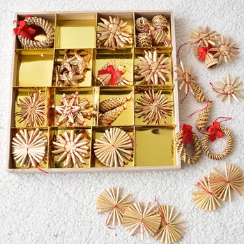 16 Grid in 1 Box Christmas Hanging Pendant Creative Wheat Straw Wreath Decor Decorative Props Hanging for Home
16 Grid in 1 Box Christmas Hanging Pendant Creative Wheat Straw Wreath Decor Decorative Props Hanging for Home
