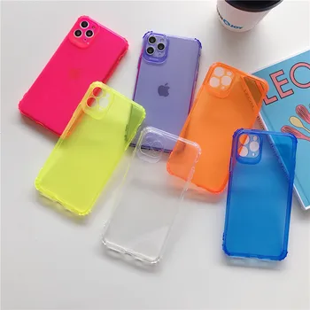 100pcs INS Hot fluorescent Shockproof transparent phone case for iphone 11 Pro Max XR XS Max 8 7 Plus trend silicone back cover
100pcs INS Hot fluorescent Shockproof transparent phone case for iphone 11 Pro Max XR XS Max 8 7 Plus trend silicone back cover