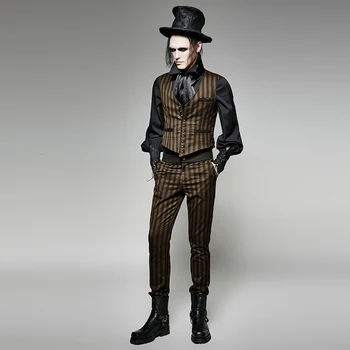 Gothic Palace Noble Pants Men Suit Pants Vintage Coffee Striped Fitness Trousers Men Long Pants
Gothic Palace Noble Pants Men Suit Pants Vintage Coffee Striped Fitness Trousers Men Long Pants