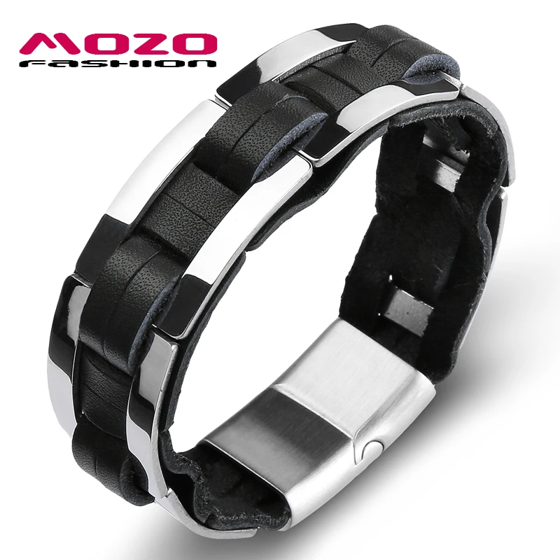 Fashion Bangle Men Charm Simple Classic Bracelets Genuine Leather Bracelets Stainless Steel Magnet buckle men's Bracelet PS2140
Fashion Bangle Men Charm Simple Classic Bracelets Genuine Leather Bracelets Stainless Steel Magnet buckle men's Bracelet PS2140