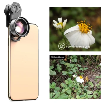 

APEXEL HD Optic 10x Macro Lens 100mm Super Macro Mobile Phone Camera Lens Camcorder For iPhone x xs Samsung All Smartphone