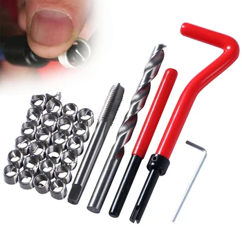 30Pcs Tap Wrench Cutter Repair Kit Hand Tools Red Thread Wire Insert Small Wrench Repairing Tool Kit M5/M6/M8 #734
30Pcs Tap Wrench Cutter Repair Kit Hand Tools Red Thread Wire Insert Small Wrench Repairing Tool Kit M5/M6/M8 #734