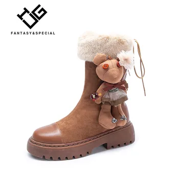 IGU Snow Boots Women 2019 Winter Cute Female Ankle Boot Platform Ladies Shoes Warm Bota Feminina Fur Women Booties Solid Brown 
IGU Snow Boots Women 2019 Winter Cute Female Ankle Boot Platform Ladies Shoes Warm Bota Feminina Fur Women Booties Solid Brown