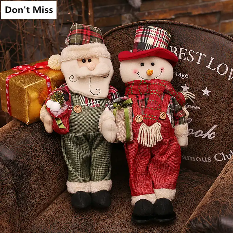 santa claus snowman christmas dolls christmas tree decorations