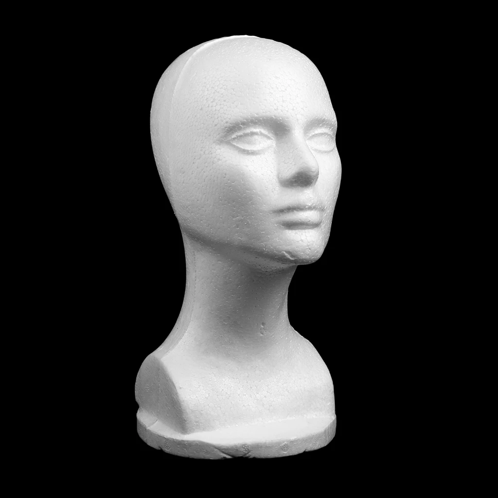12'' Female Foam Mannequin Manikin Head Model Wig Glasses Store Window Display Stand-White 12'' Female Foam Mannequin Manikin Head Model Wig Glasses Store Window Display Stand-White
