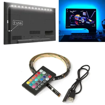 5V USB LED Strip Lights TV Back Light Lamp RGB Colour Changing with Remote Control JDH99
5V USB LED Strip Lights TV Back Light Lamp RGB Colour Changing with Remote Control JDH99