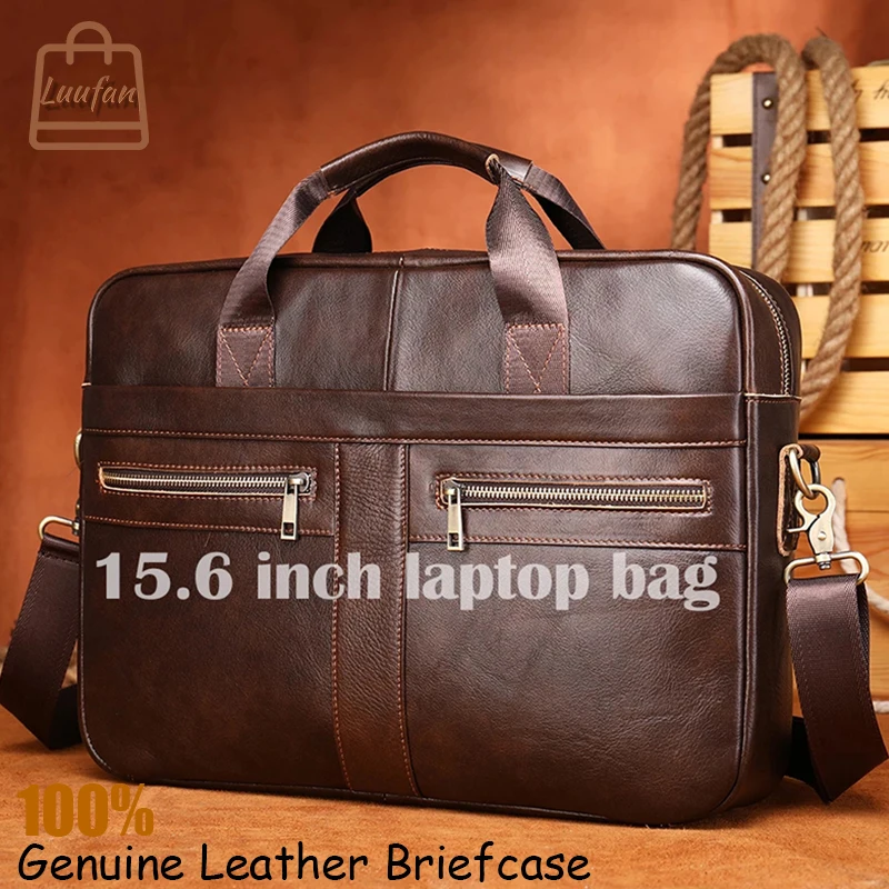 Luufan 15.6inch Laptop Bag for Men Document Bag A4 Men's Leather Bags Totes Men's Business Briefcases Leather Men Office Bags
Luufan 15.6inch Laptop Bag for Men Document Bag A4 Men's Leather Bags Totes Men's Business Briefcases Leather Men Office Bags