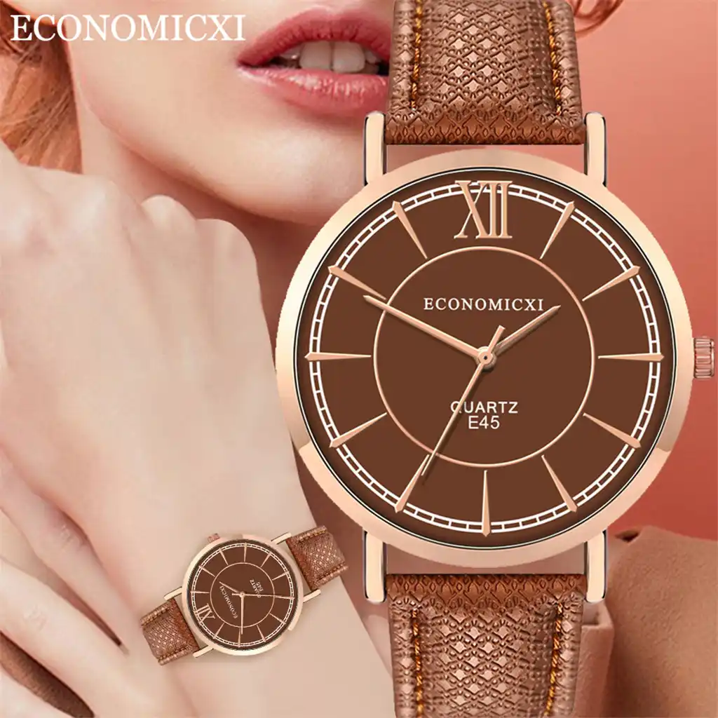 hot sell womens leather strap quartz watch ladies fashion dress