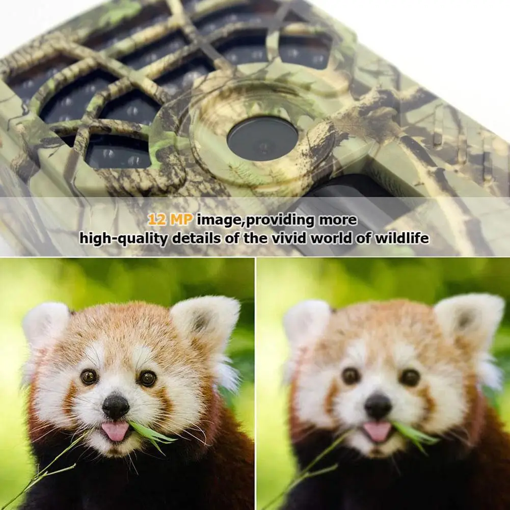 Hunting Camera 12MP 1080P 120 Degrees PIR Sensor Wide Angle Infrared Trail Thermal Cam Video Imager Wildlife Vision Night O9I8
Hunting Camera 12MP 1080P 120 Degrees PIR Sensor Wide Angle Infrared Trail Thermal Cam Video Imager Wildlife Vision Night O9I8
