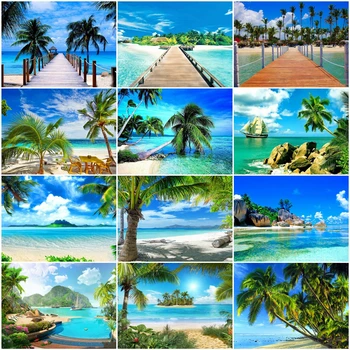 HUACAN Pictures By Number Seaside Scenery Drawing On Canvas HandPainted Art Home Decoration Painting By Number Beach Kits Gift 
HUACAN Pictures By Number Seaside Scenery Drawing On Canvas HandPainted Art Home Decoration Painting By Number Beach Kits Gift