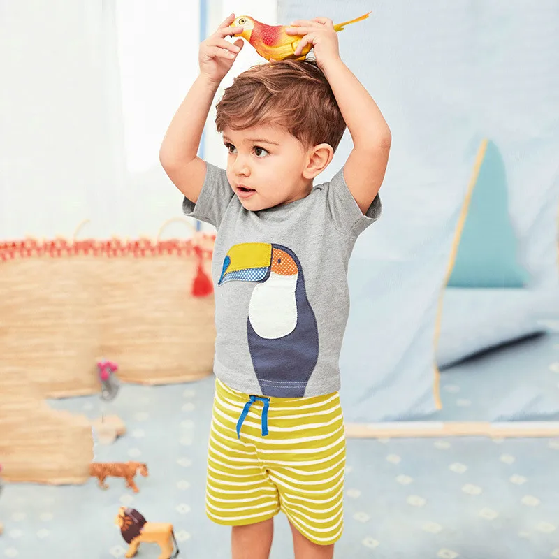 Little Children Boys Toucan Short Sleeve T-shirt Stripe Shorts 2Pcs Sets Kids Boy Cotton Cartoon Clothing Sets Casual Wear
Little Children Boys Toucan Short Sleeve T-shirt Stripe Shorts 2Pcs Sets Kids Boy Cotton Cartoon Clothing Sets Casual Wear