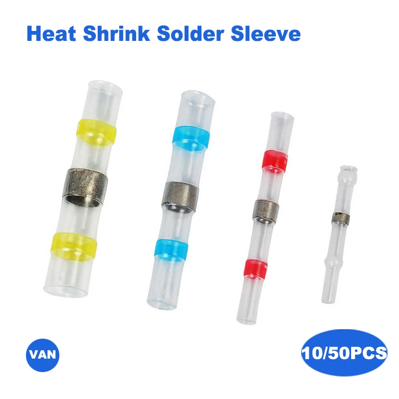 10/50pcs Pack Soldering Terminals Heat Shrink Solder Butt Connectors SolderConnectorKit WireConnectorWelding Cable connectors
10/50pcs Pack Soldering Terminals Heat Shrink Solder Butt Connectors SolderConnectorKit WireConnectorWelding Cable connectors