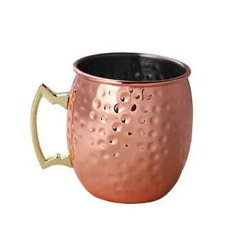 Wine Cup Moscow Mule Mug 304 Stainless Steel Food-safe Cocktail Cup Handmade Hammered Copper Plated Cups 550ml Drinking Mug
Wine Cup Moscow Mule Mug 304 Stainless Steel Food-safe Cocktail Cup Handmade Hammered Copper Plated Cups 550ml Drinking Mug