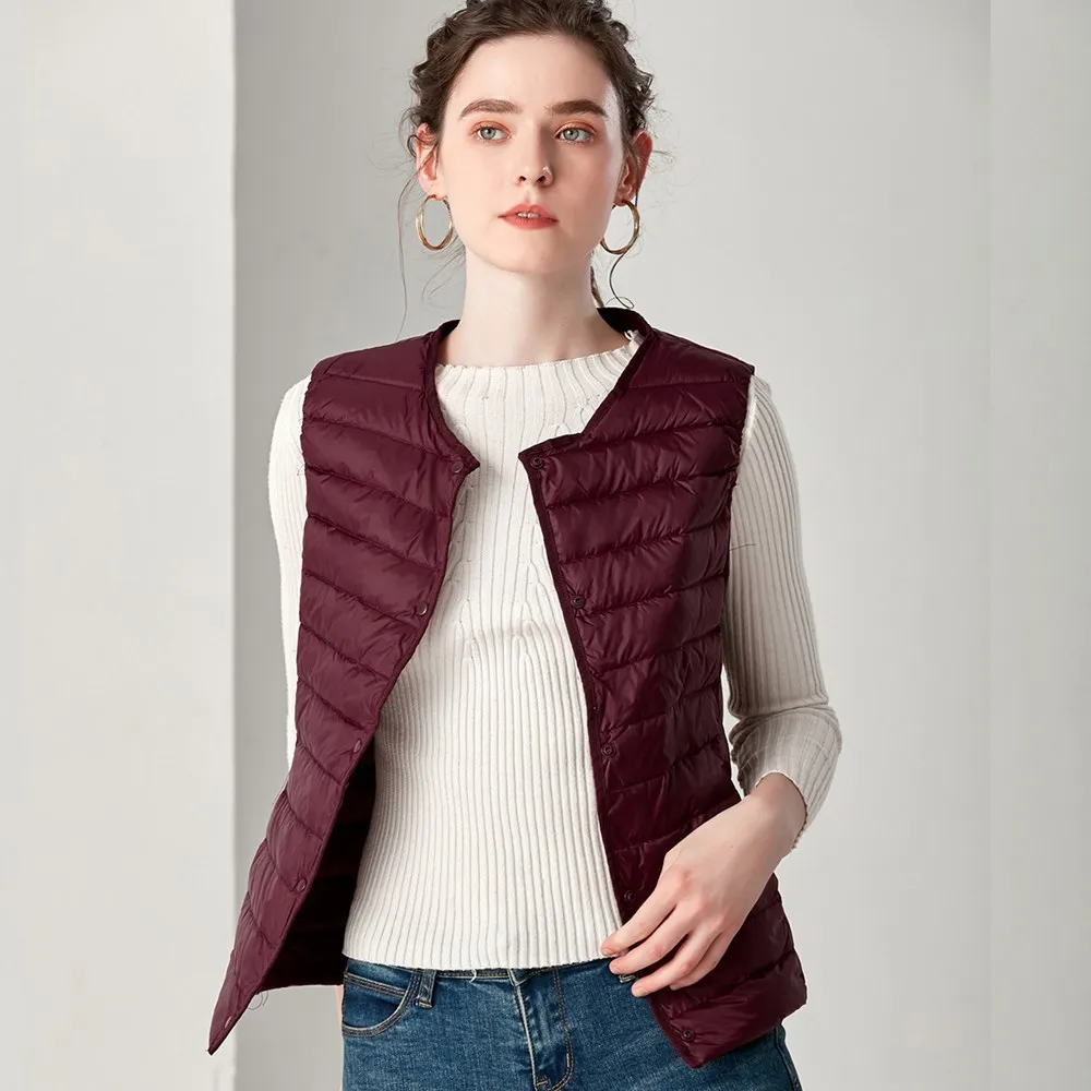 Spring autumn women 90% white duck down vest waistcoat soft warm thin Ultra Light waistcoat jacket female Portable vest coat
Spring autumn women 90% white duck down vest waistcoat soft warm thin Ultra Light waistcoat jacket female Portable vest coat