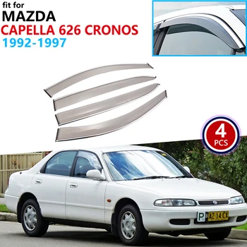 

for Mazda Capella 626 Cronos Ford Telstar Autozam Clef GE 1992~1997 Window Visor Vent Awnings Rain Guard Deflector Accessories