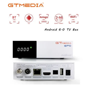 GTmedia GTC decoder DVB-S2 DVB-C DVB-T2 Amlogic S905D android 6.0 TV BOX 2GB 16GB Satellite TV Receiver set tv box
GTmedia GTC decoder DVB-S2 DVB-C DVB-T2 Amlogic S905D android 6.0 TV BOX 2GB 16GB Satellite TV Receiver set tv box