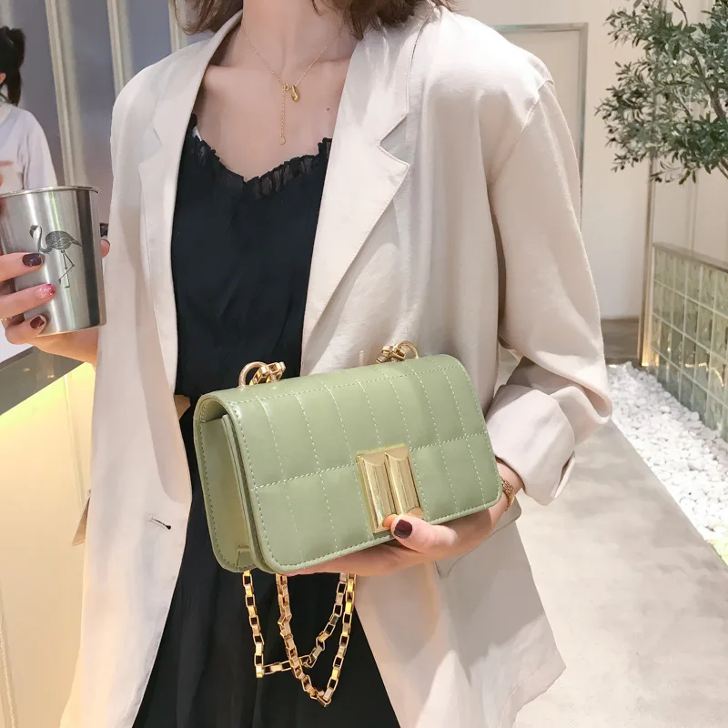 Square Bag Women's 2018 New Style Embroidery Line Shoulder Bag Korean-style Chain Versatile Shoulder Bag GIRL'S Square Sling Bag
Square Bag Women's 2018 New Style Embroidery Line Shoulder Bag Korean-style Chain Versatile Shoulder Bag GIRL'S Square Sling Bag