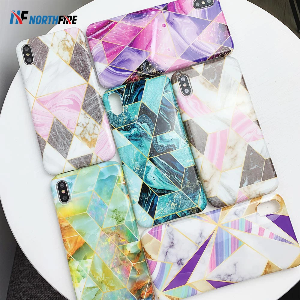 KISSCASE Geometric Glossy Phone Case For iphone X/XS MAX XR Anti Scratch IMD Durable 6/6S Plus 7/8 Plus TPU Back Cover Fundas
KISSCASE Geometric Glossy Phone Case For iphone X/XS MAX XR Anti Scratch IMD Durable 6/6S Plus 7/8 Plus TPU Back Cover Fundas