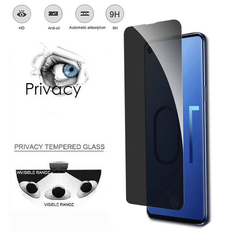 Magic Privacy Tempered Glass For Samsung A2 Core M10 M20 M30 M40 Phone Screen Protector Galaxy Note 3 4 5 6 7 8 9 | Мобильные