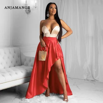 ANJAMANOR Sexy Irregular High Waisted Maxi Skirt 2020 Fashion Satin Asymetric High Slit A-line Long Skirts Womens D13-AF65
ANJAMANOR Sexy Irregular High Waisted Maxi Skirt 2020 Fashion Satin Asymetric High Slit A-line Long Skirts Womens D13-AF65