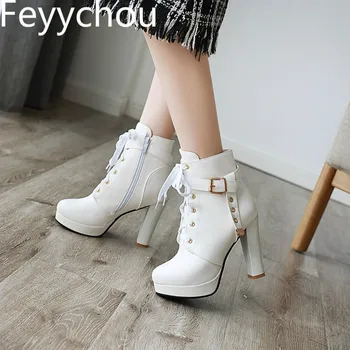 Women Boots 2019 Autumn and Winter New High-heeled Simple and Versatile Solid Color Ankle Zip Ladies Booties Platform White Pink
Women Boots 2019 Autumn and Winter New High-heeled Simple and Versatile Solid Color Ankle Zip Ladies Booties Platform White Pink