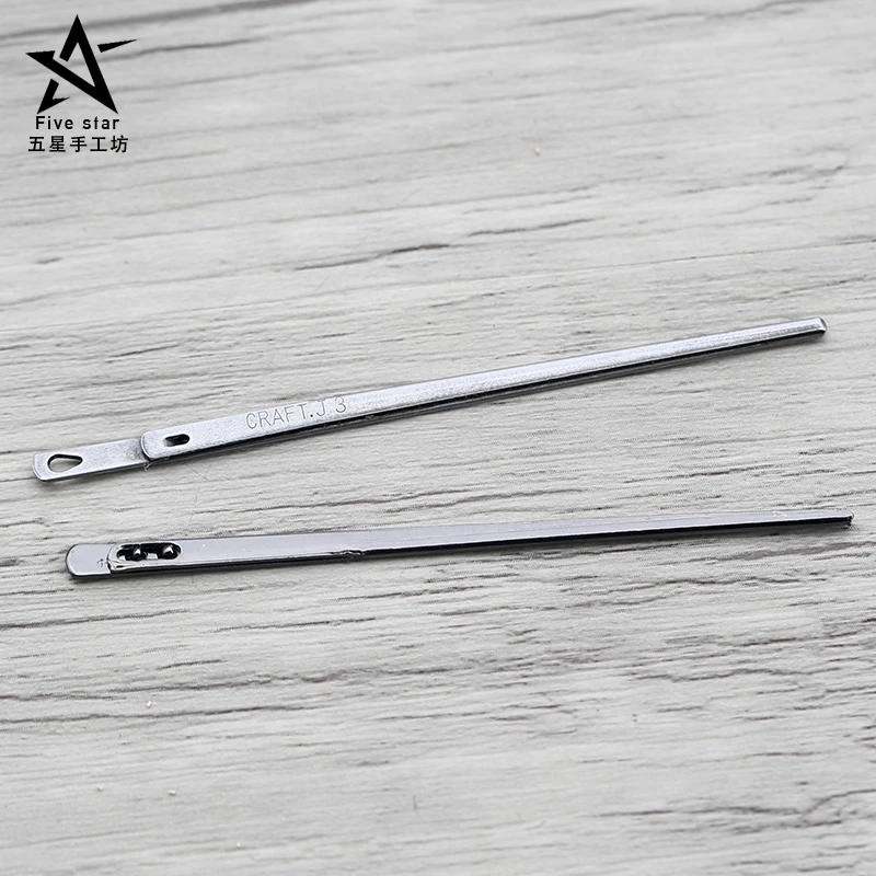 10pcs American Sewing Leather Needle DIY handmade Lacing Threading Two Prong Steel Needles Craft Suture tools | Инструменты