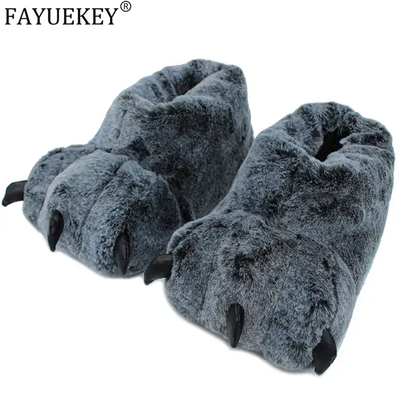 animal paw slippers