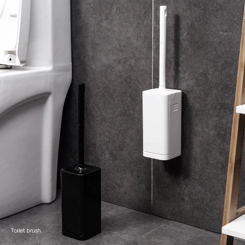 

Пластиковый держатель для туалетной щетки в скандинавском стиле, настенный простой креативный держатель для туалетной щетки для ванной комнаты, чистящая щетка для унитаза, бытовые предметы 5