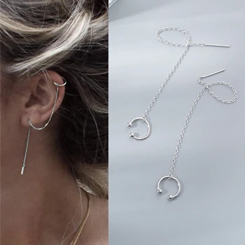 925 Sterling Cuff Chain Earrings Wrap Tassel Earrings for Women Crawler Earrings Simple Dainty Jewelry Gifts for Mom 
925 Sterling Cuff Chain Earrings Wrap Tassel Earrings for Women Crawler Earrings Simple Dainty Jewelry Gifts for Mom