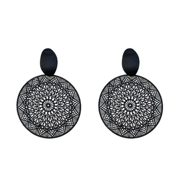 Charm Earrings Fashion New Temperament Hollow Pattern Retro Black Palace Exaggerated Black Circle Ladies Earrings Wholesale 
Charm Earrings Fashion New Temperament Hollow Pattern Retro Black Palace Exaggerated Black Circle Ladies Earrings Wholesale