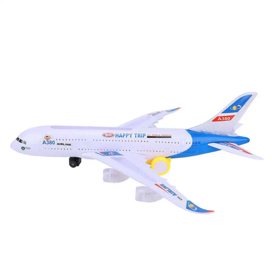 Светящиеся игрушки A380 самолет длиной 43 см электрическая модель самолета со