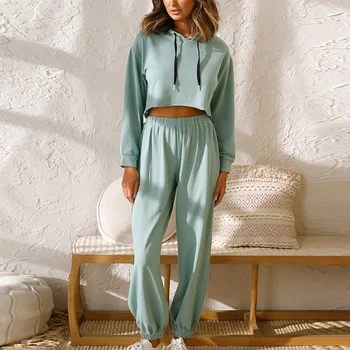 2020 Autumn Spring Solid Long Sleeve Hooded+Sporting Pants Women Two Sets Two Piece Outfit Solid Color Sets conjuntos de mujer
2020 Autumn Spring Solid Long Sleeve Hooded+Sporting Pants Women Two Sets Two Piece Outfit Solid Color Sets conjuntos de mujer