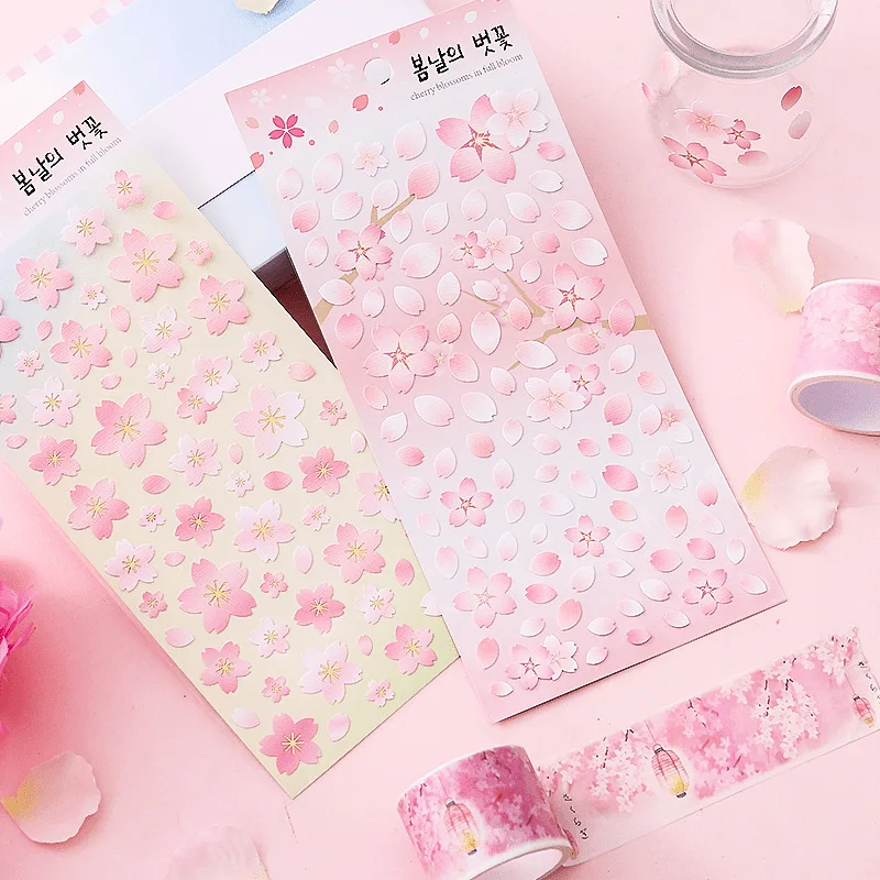 1 X Romantic Sakura Adhesive Paper Sticker Decorative DIY Scrapbooking Sticker Paste Kawaii Stationery
1 X Romantic Sakura Adhesive Paper Sticker Decorative DIY Scrapbooking Sticker Paste Kawaii Stationery
