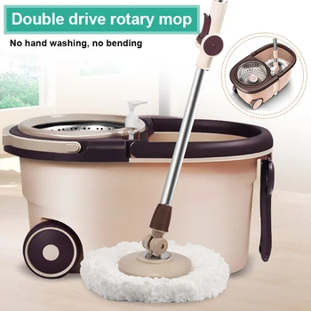 360° Spin Mop with Bucket Rod Fiber Heads Set Easy Wring Cleaning System Stainless Steel Spin Dry Mop Washable Floor Clean
360° Spin Mop with Bucket Rod Fiber Heads Set Easy Wring Cleaning System Stainless Steel Spin Dry Mop Washable Floor Clean