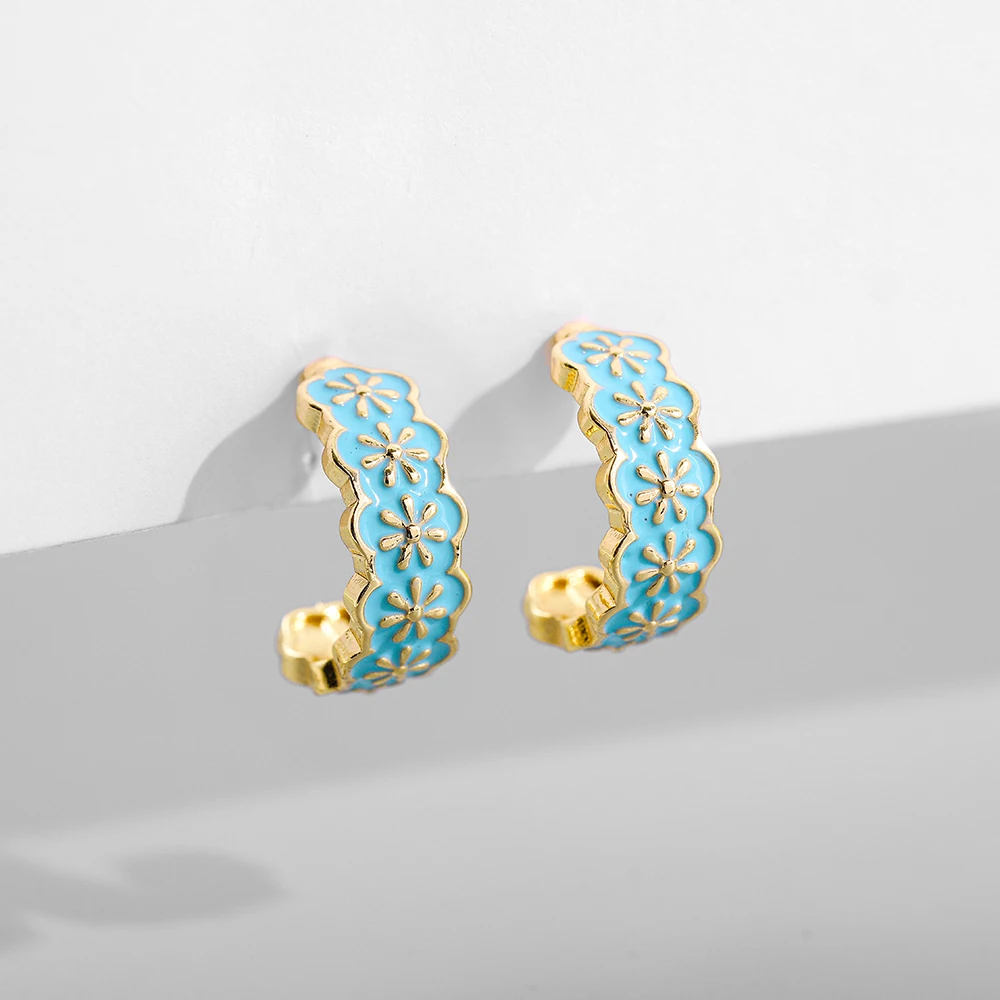 Vintage Circle Geometric Flower Huggie Drop Earrings for Women Bohemian Round Pearl Statement Drop Earrings Party Enamel Jewelry 153 H604bde42b4b94e3dbf36c6565870c8d98