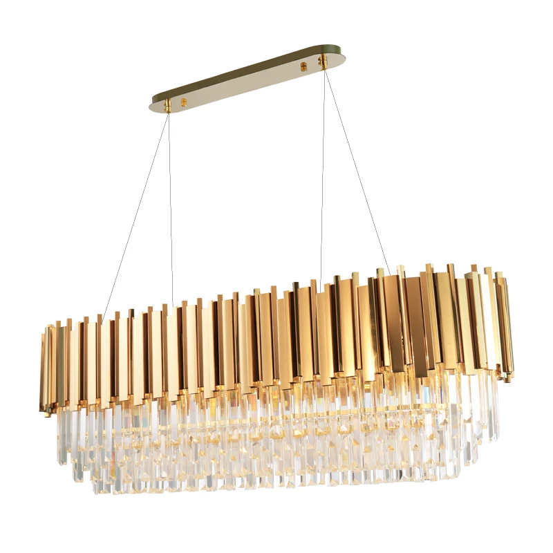 Grosses Angebot 48 Off Manggic Moderne Kristall Lampe Kronleuchter Fur Wohnzimmer Oval Luxus Gold Runde Edelstahl Linie Kronleuchter Beleuchtung