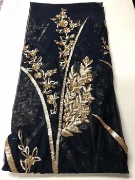 Hot selling black tulle mesh textile with sequins French net lace fabric for evening dress QN146(5yards/lot)
Hot selling black tulle mesh textile with sequins French net lace fabric for evening dress QN146(5yards/lot)