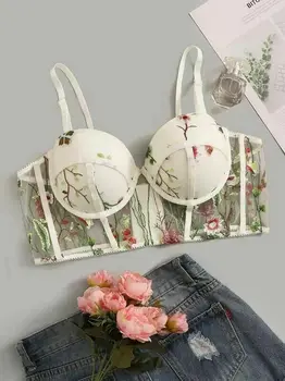 Women's Lace Floral Embroidery Bralette Adjusted Bras Shaping Padded Push-up Bra Bustier Sexy Lingerie Underwear 
Women's Lace Floral Embroidery Bralette Adjusted Bras Shaping Padded Push-up Bra Bustier Sexy Lingerie Underwear