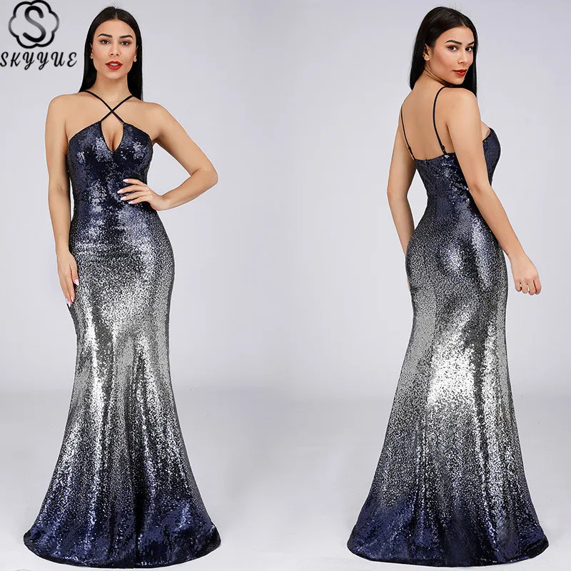 Skyyue Evening Dress Sexy Halter Robe De Soiree 2019 Plus Size Sleeveless Sequins Women Party Dresses Backless Formal Gowns C548
Skyyue Evening Dress Sexy Halter Robe De Soiree 2019 Plus Size Sleeveless Sequins Women Party Dresses Backless Formal Gowns C548