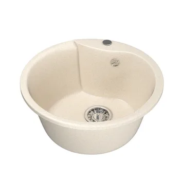 Мойкa ML-GM12 круглая, бежевая (328), 480мм (глуб. чаши 210)
Мойкa ML-GM12 круглая, бежевая (328), 480мм (глуб. чаши 210)