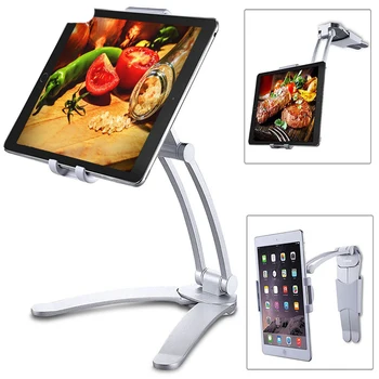 Kitchen Tablet Stand Wall Desk Tablet Mount Stand Fit For 5-10.5 inch Width Tablet Metal Bracket Smartphones Holders
Kitchen Tablet Stand Wall Desk Tablet Mount Stand Fit For 5-10.5 inch Width Tablet Metal Bracket Smartphones Holders